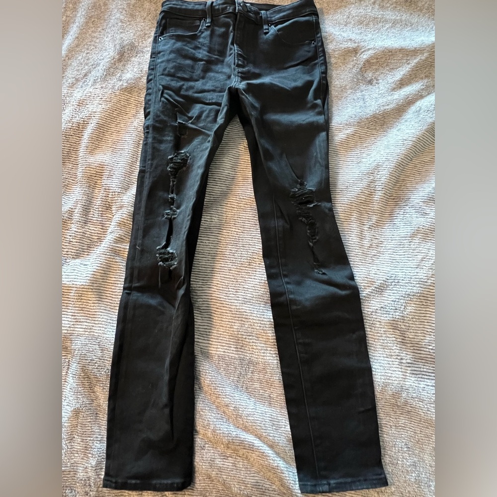 Size 6R Abercrombie & Fitch Black Distressed Jeans